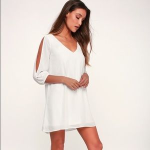 Lulus White Long Sleeve Dress